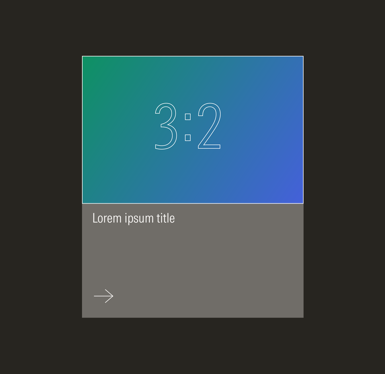 Fill card that contains an image with a border, on dark theme