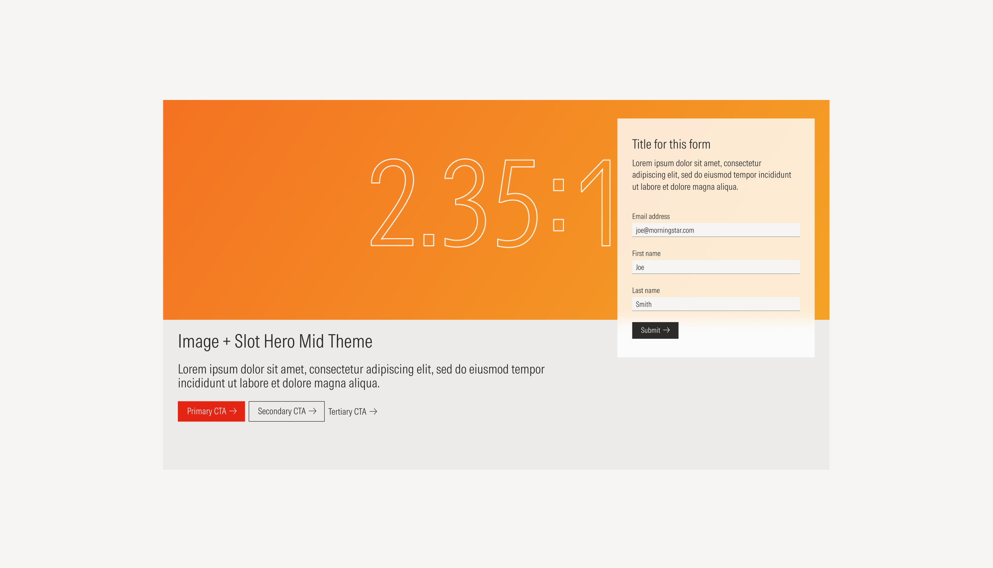 Image and Slot hero mid theme
