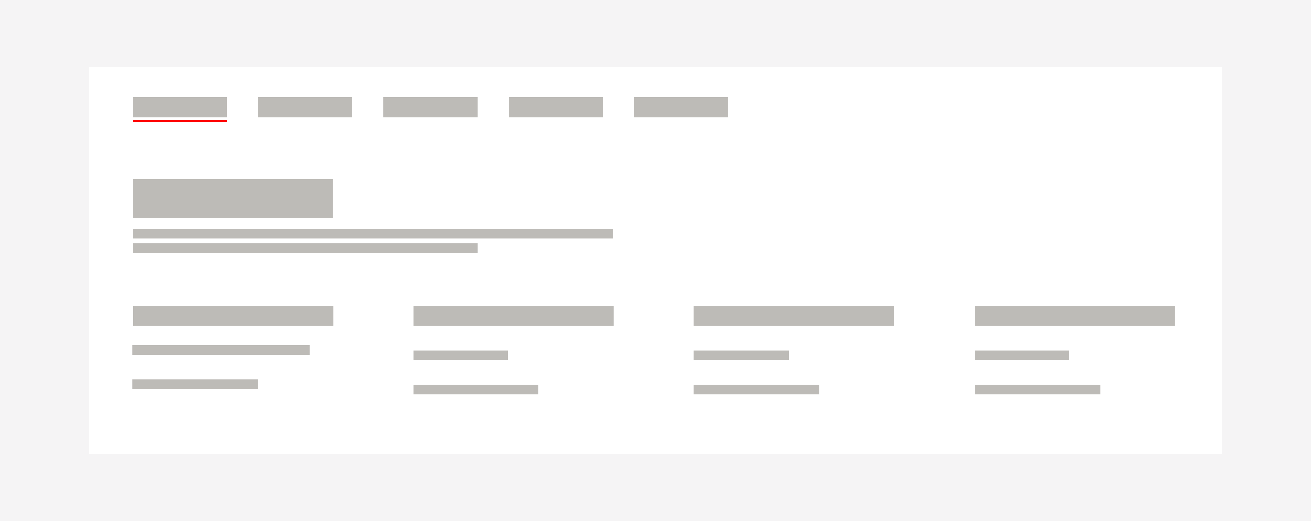 Example of the alignment for the nested nav elements