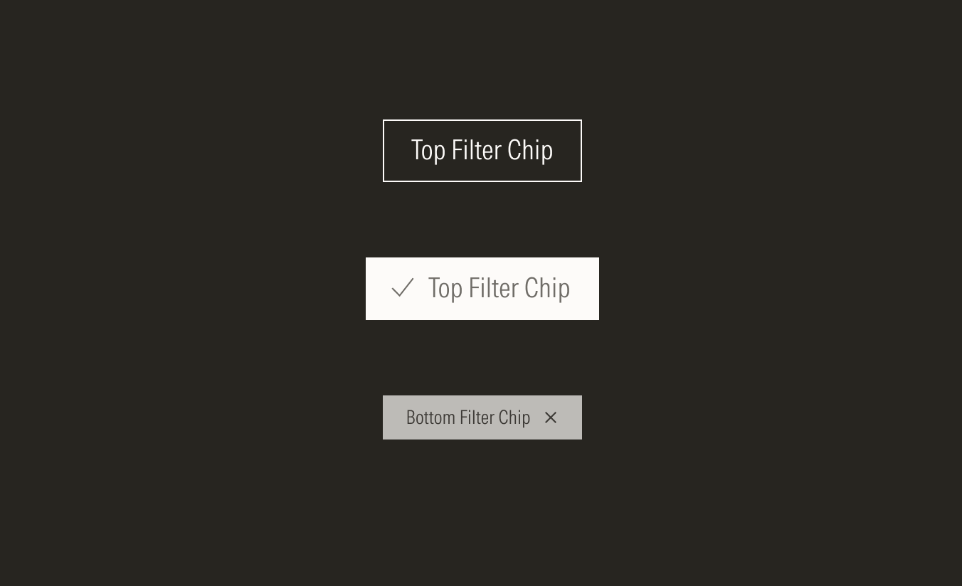 Chips on dark theme