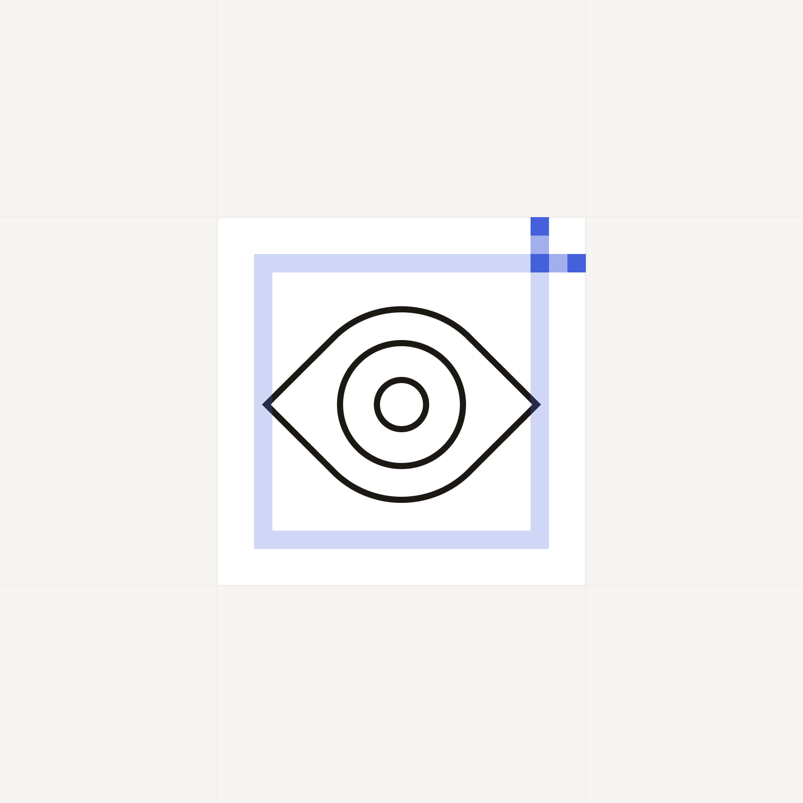 Icon with clear space indicated.