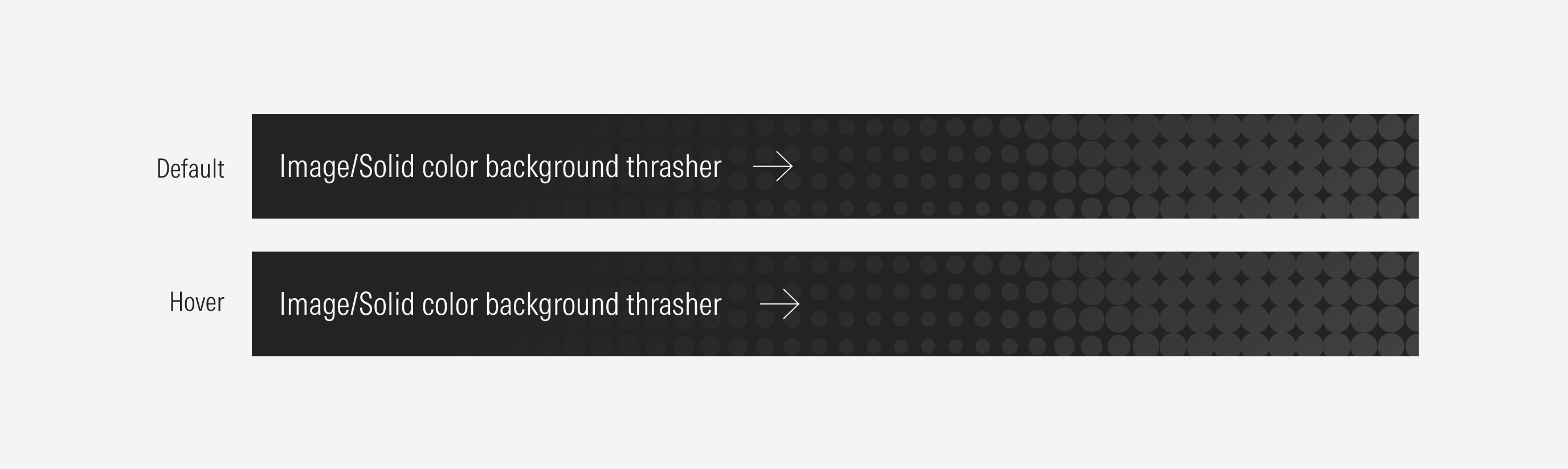 Animated hover effect for thrasher component