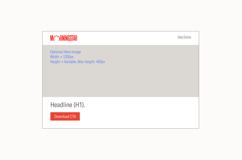 Example of an image-first email hero