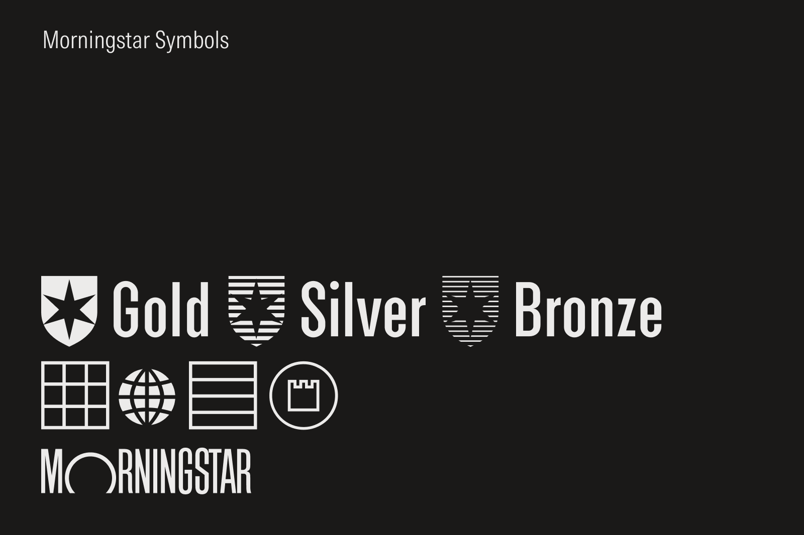 Select display of glyphs from Morningstar Symbols