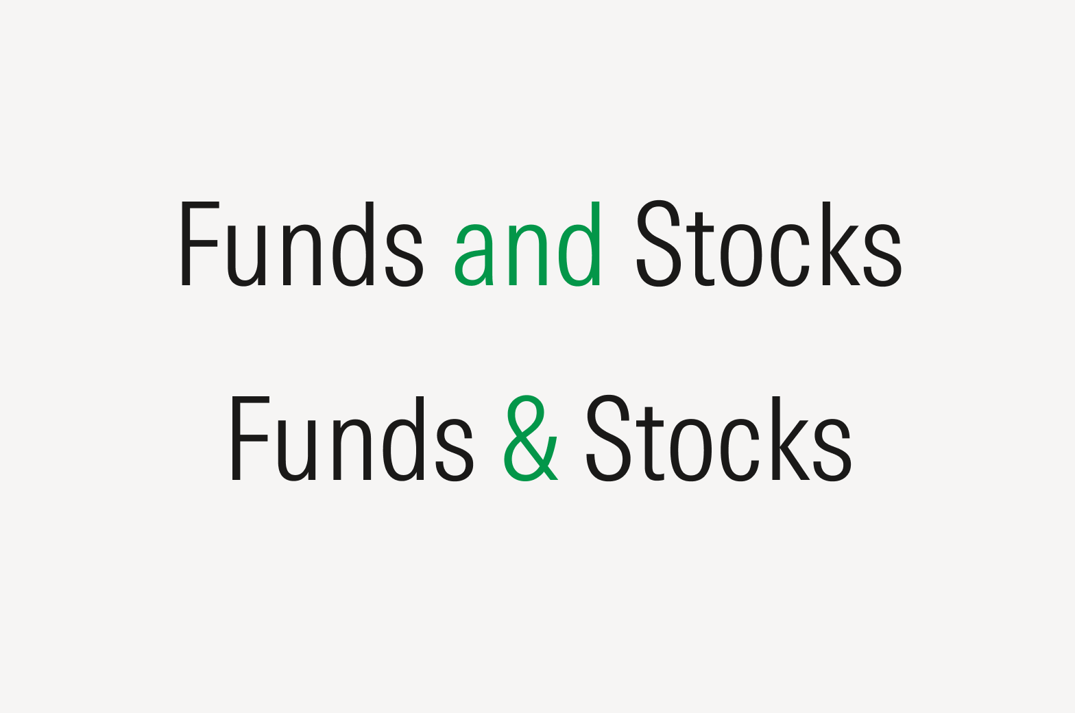 Text with correct use of "and" and "&"