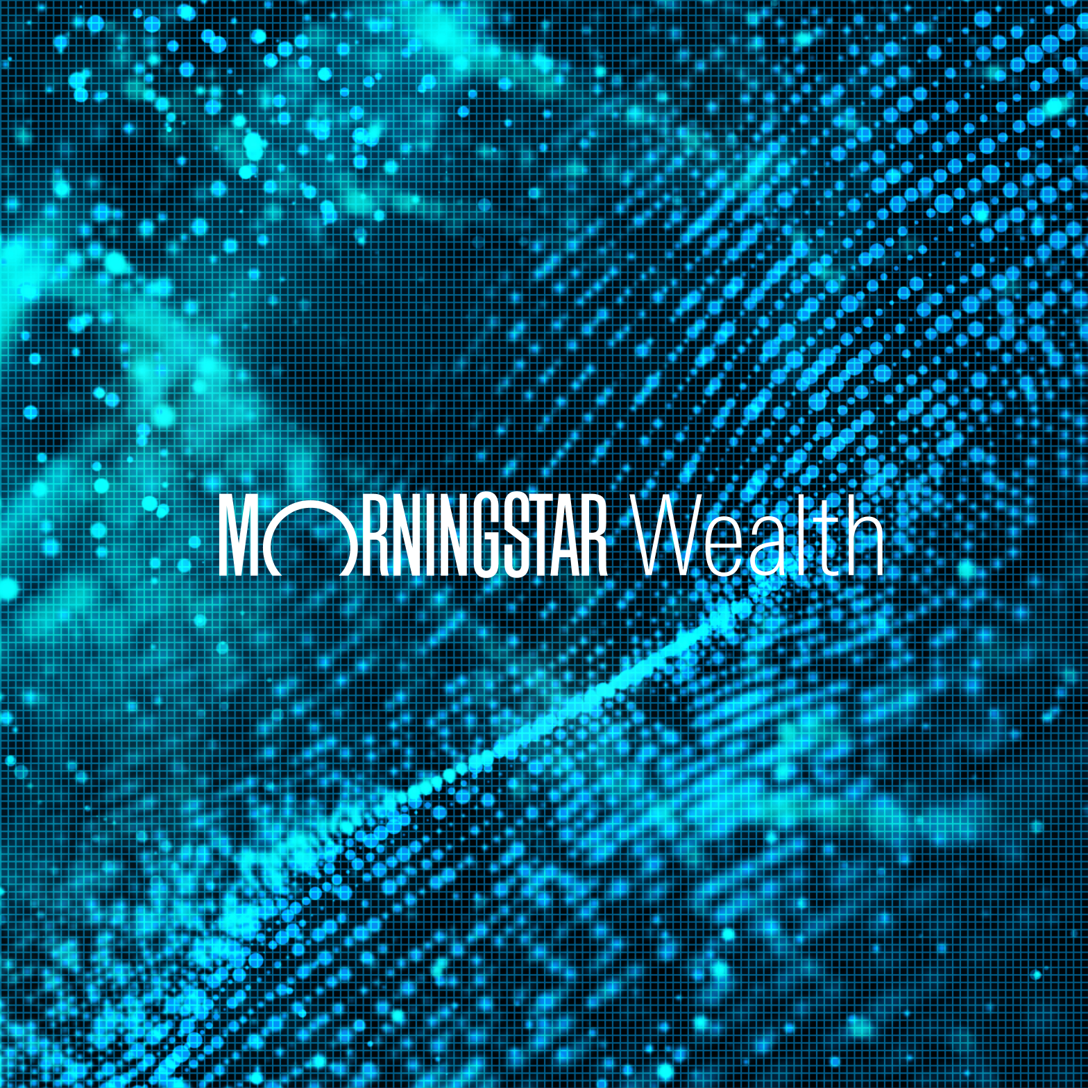 Illegible white lockup on busy background.