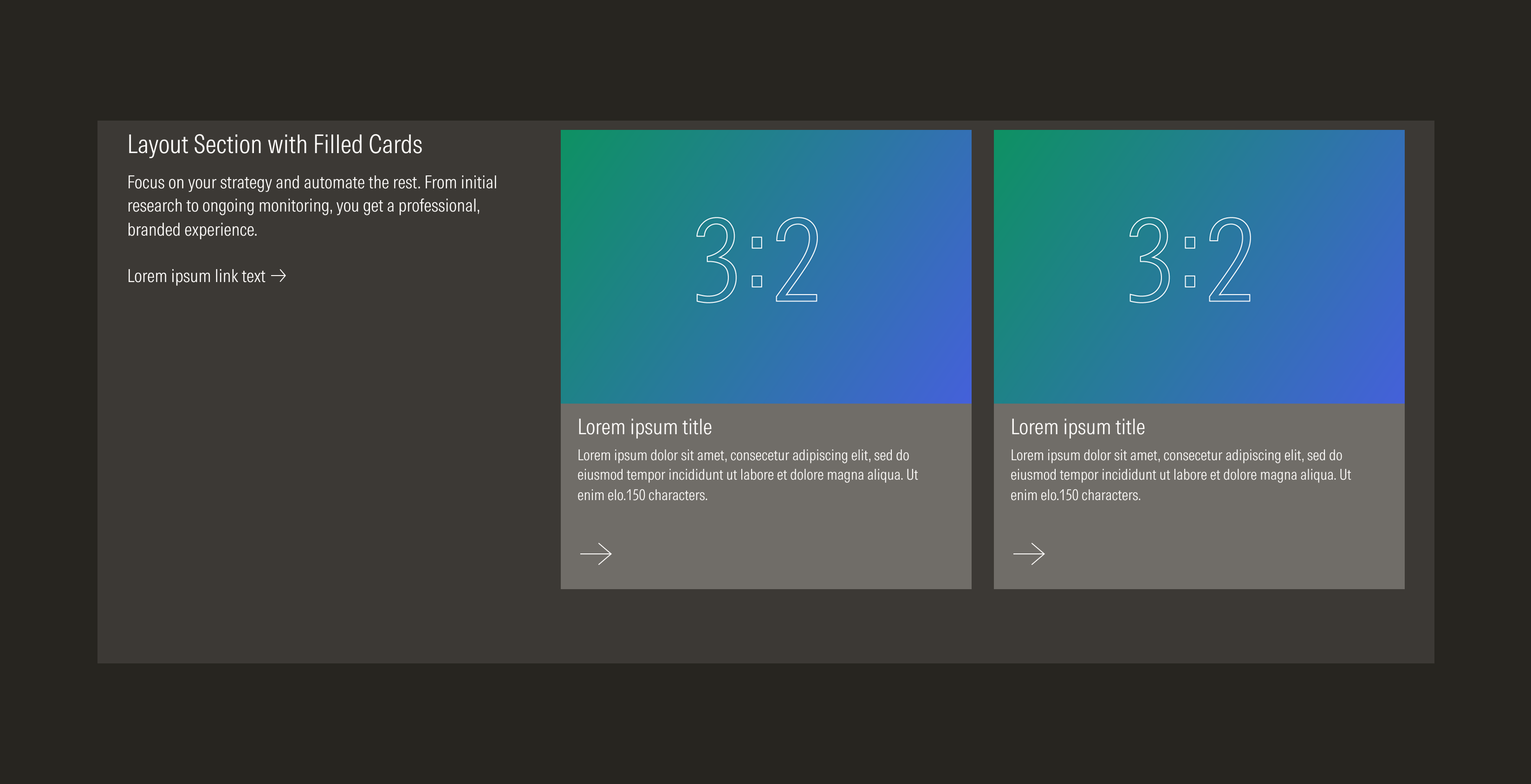 layout section case C on dark theme