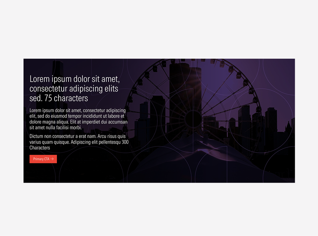 Showing readable text on top of an image with a dark overlay