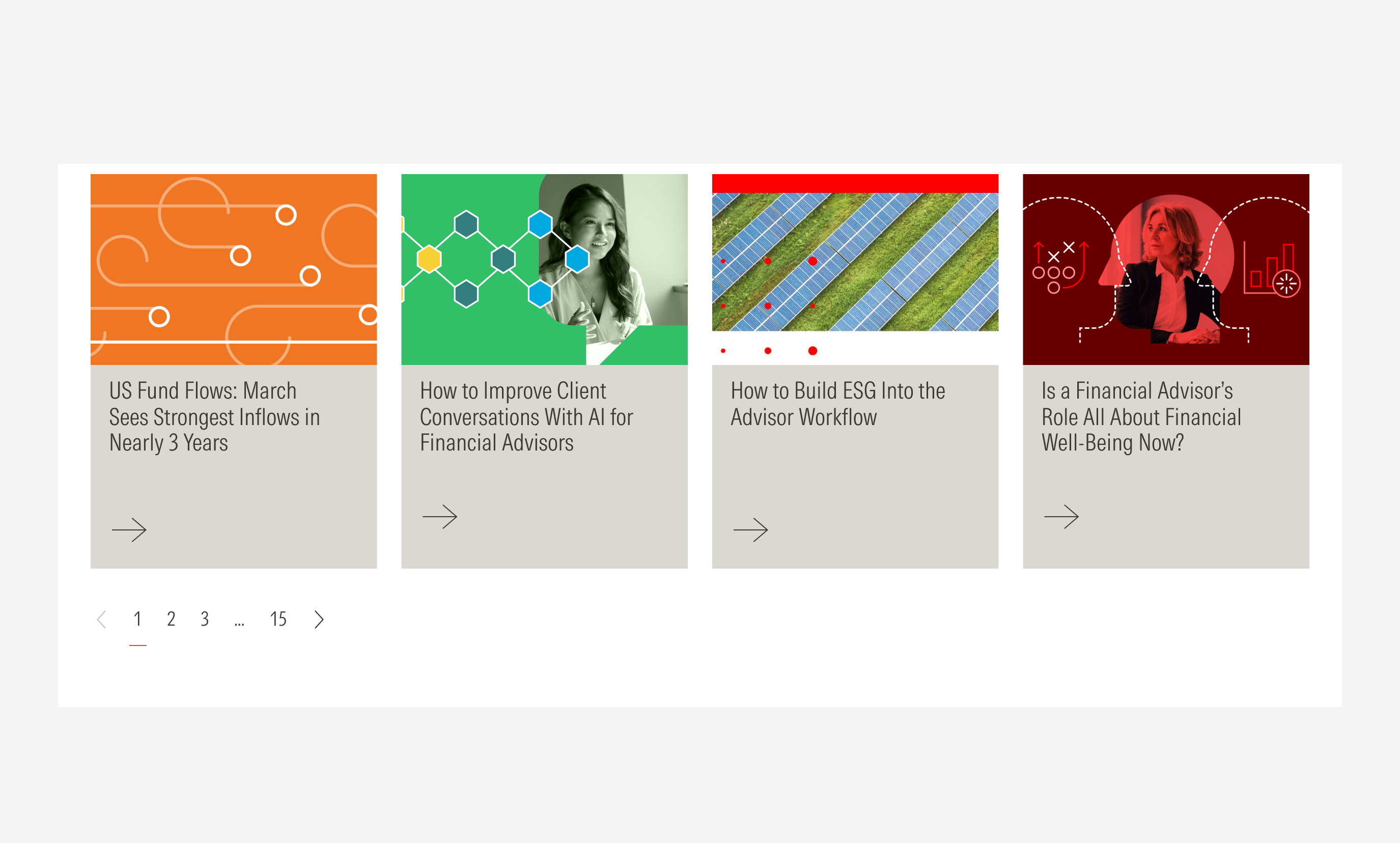 Don'ts for pagination component alignment