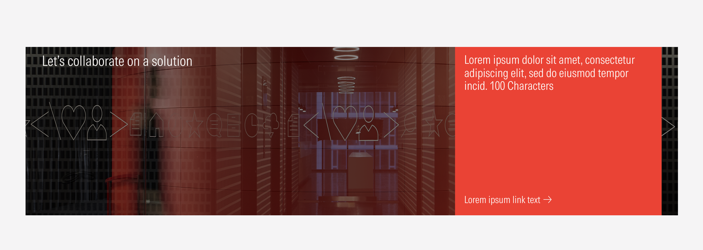 Collaborate component with 1 card containing a secondary button