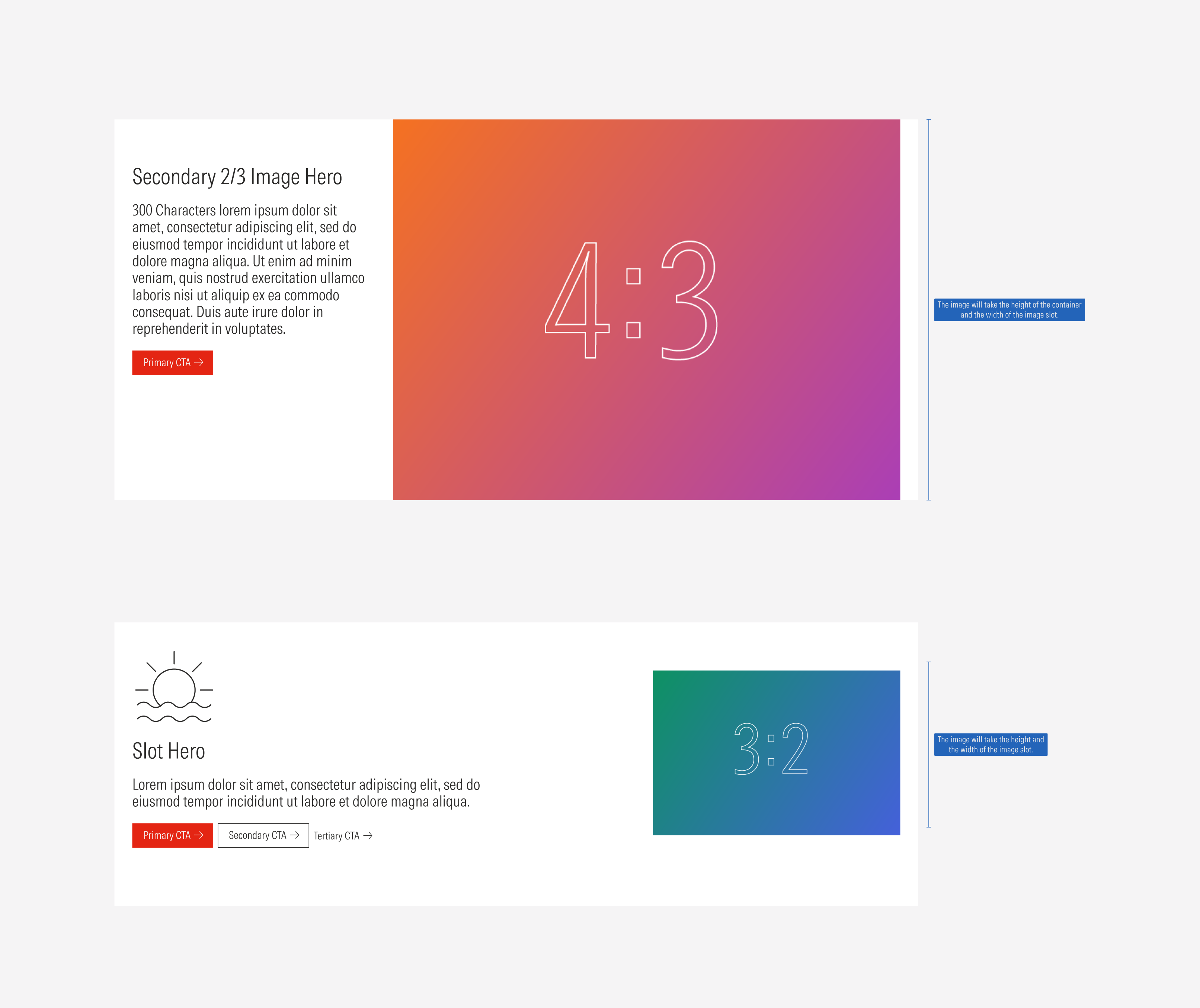 Image behavior on a hero
