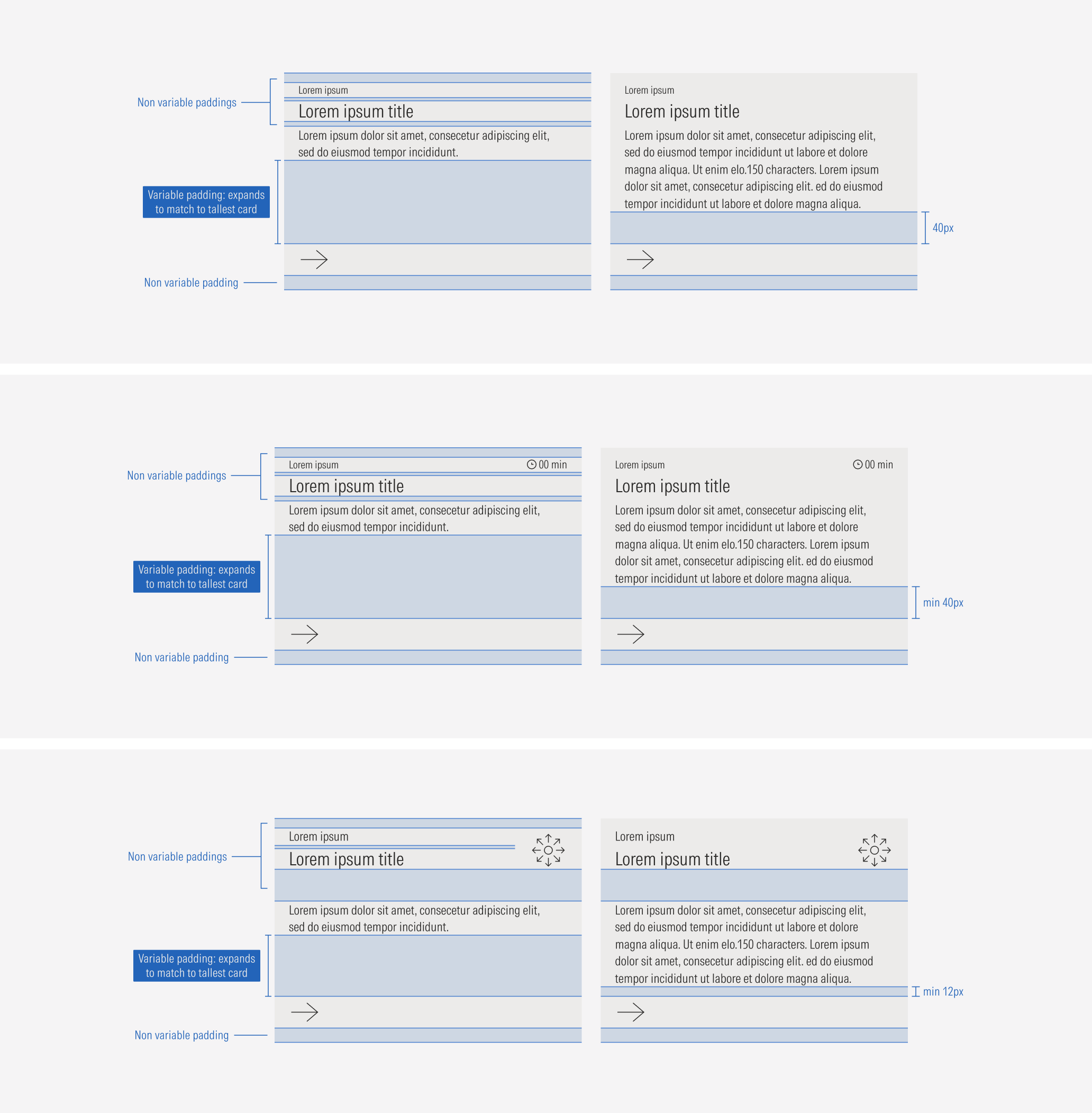 Cards General Spacing