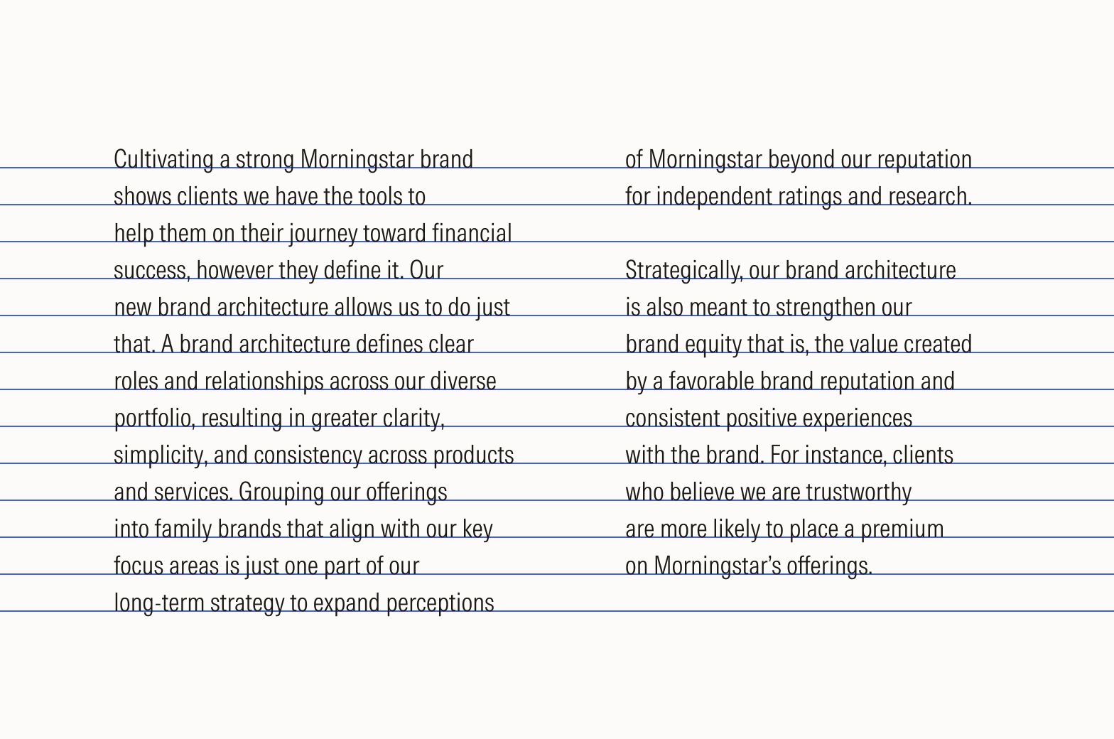 Use a double return to clearly delineate between paragraphs, particularly when arranging content in columns.