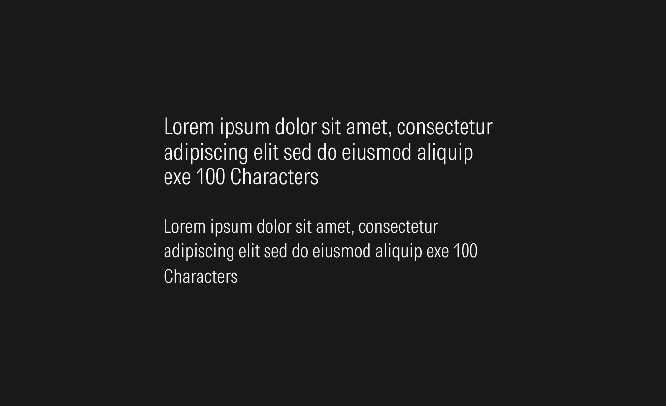 Text block on dark theme