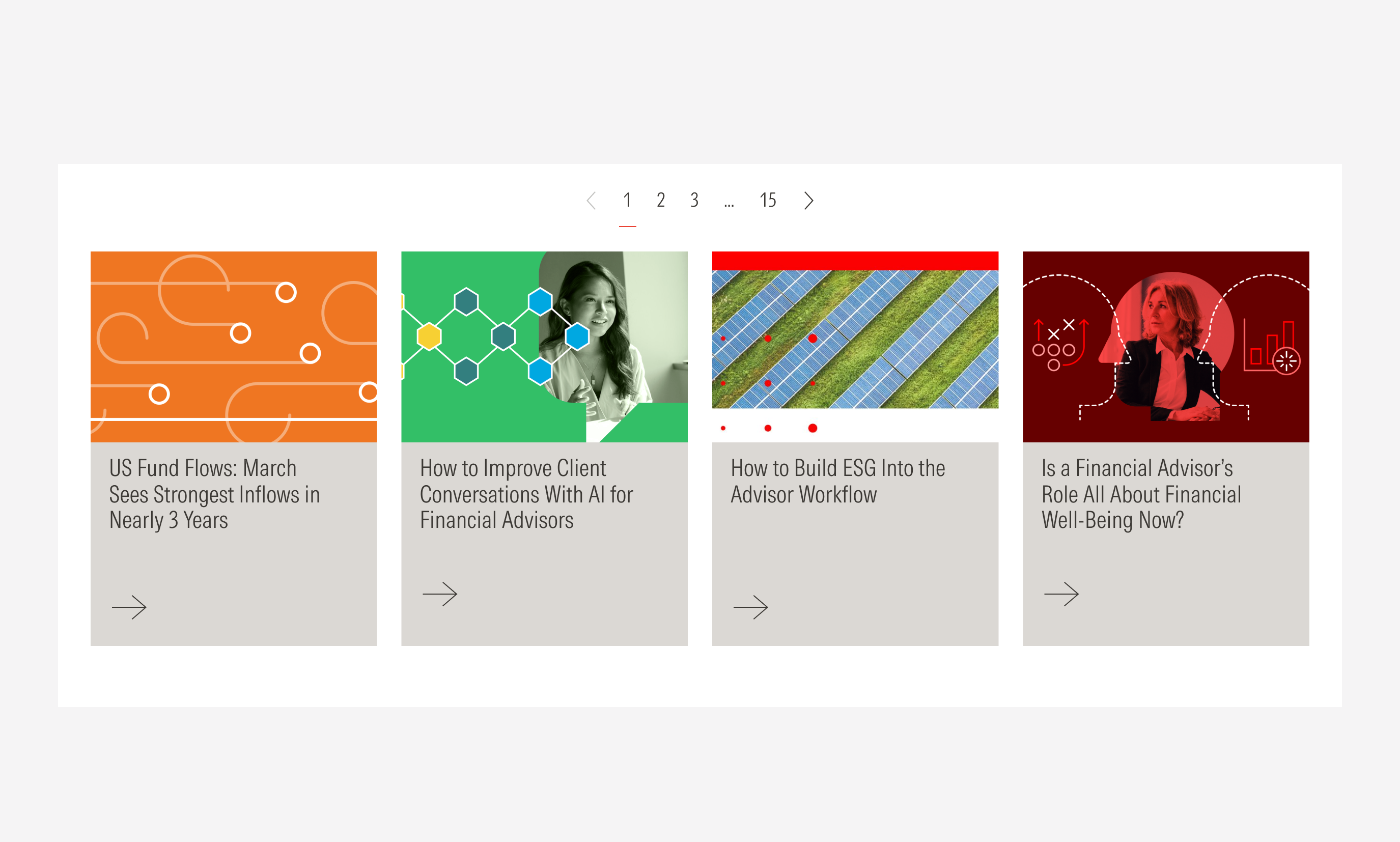 Showing the wrong placement for the pagination component