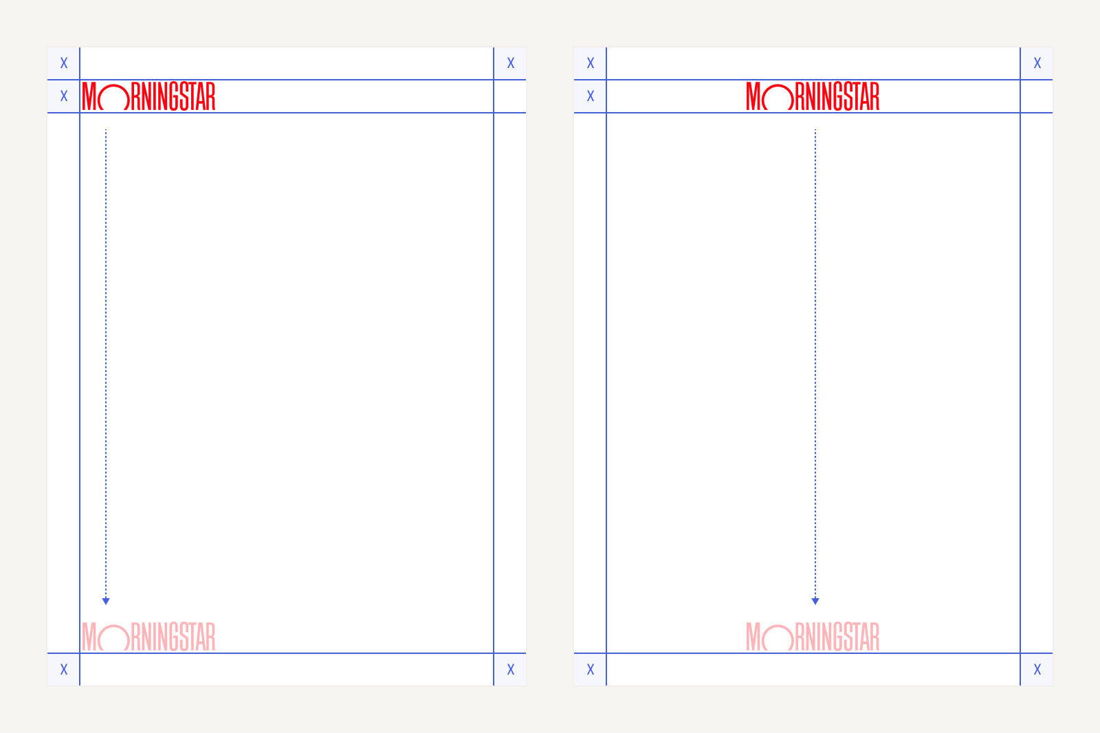 Logotype placement in a portrait composition.