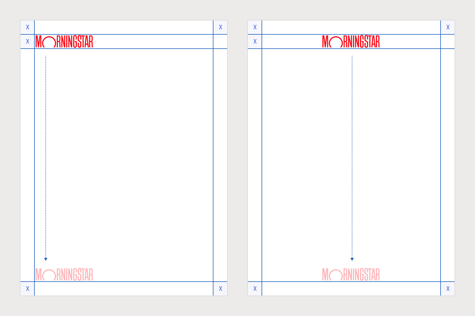 Logotype placement in a portrait composition.