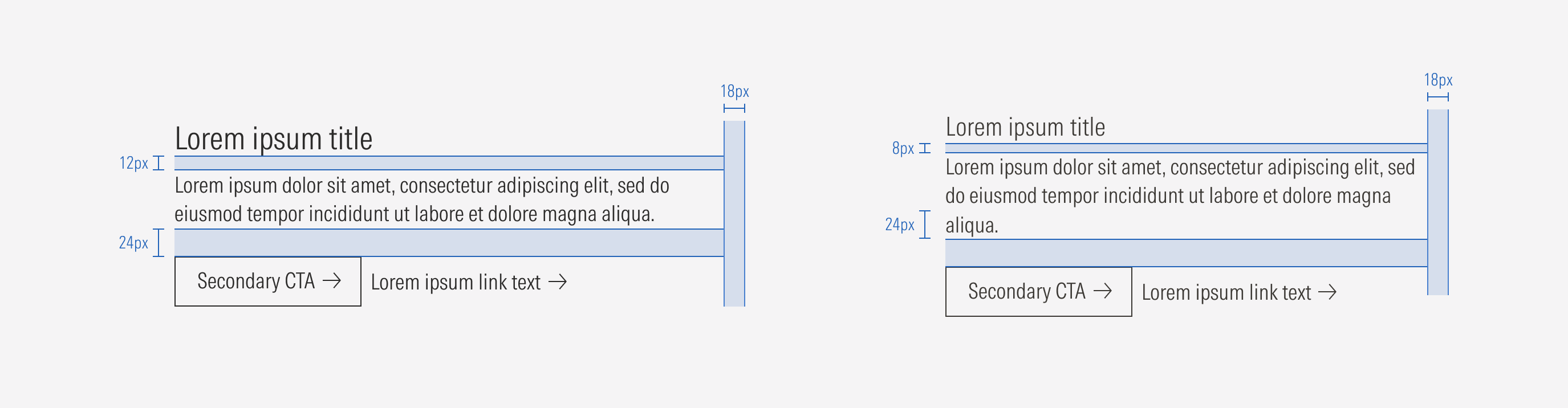 Spacing for the Block 1 text block