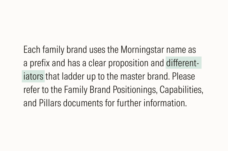 Paragraph with correct hyphenated line breaks