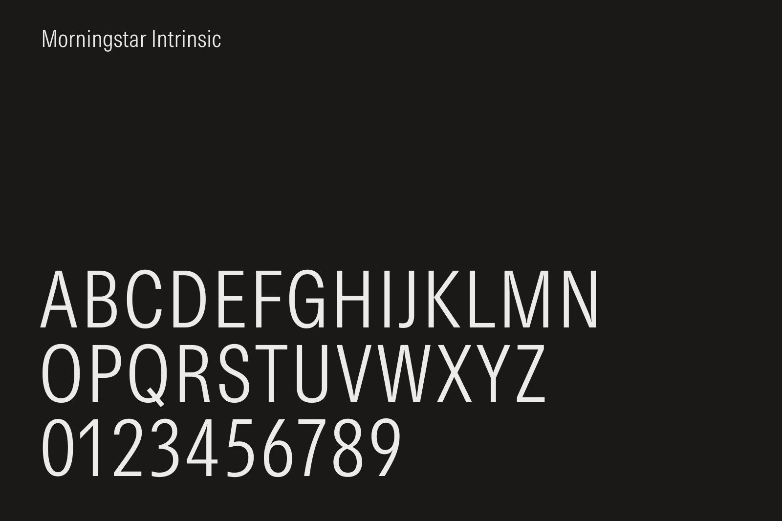 The full display of letters and numbers for Morningstar Intrinsic