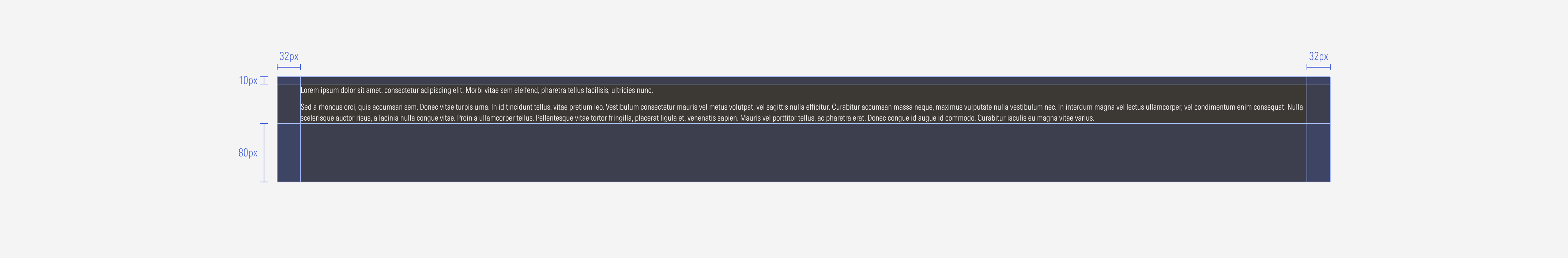 Spacings on the short disclosure for the XL breakpoint