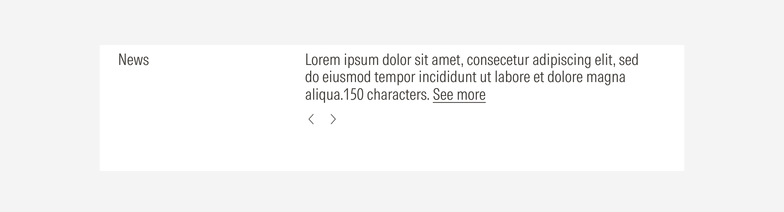 Only one news component variant