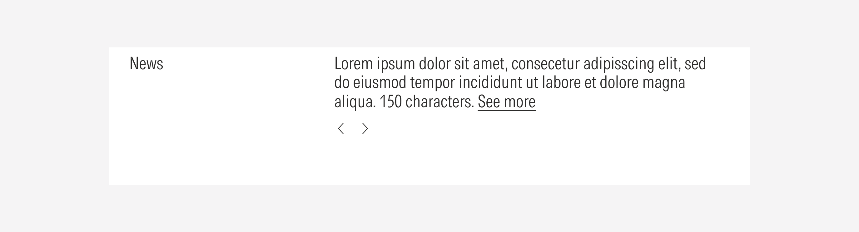 Only one news component variant