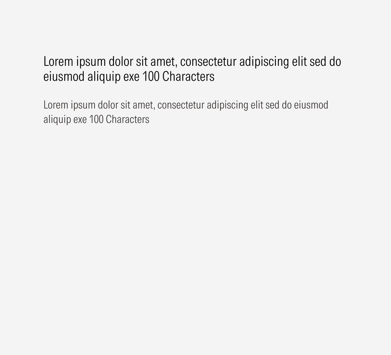 Text block variant: Content text with H3 + Body