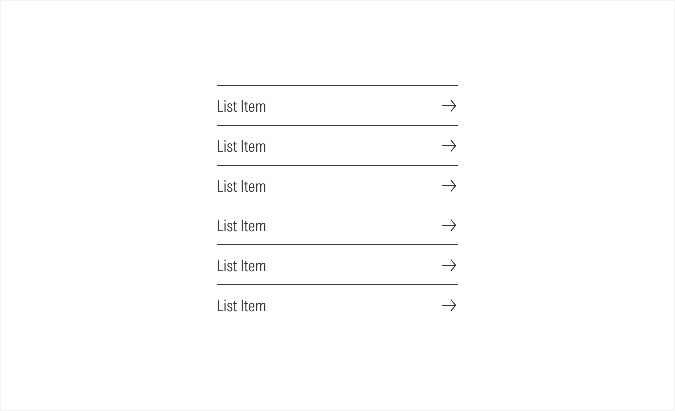 List group on light theme