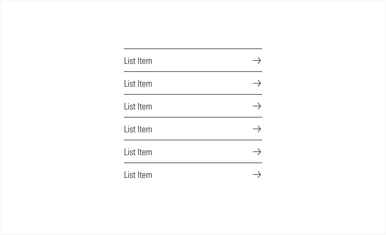 List group on light theme