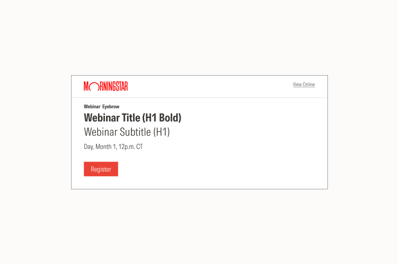 Example of a webinar email hero.