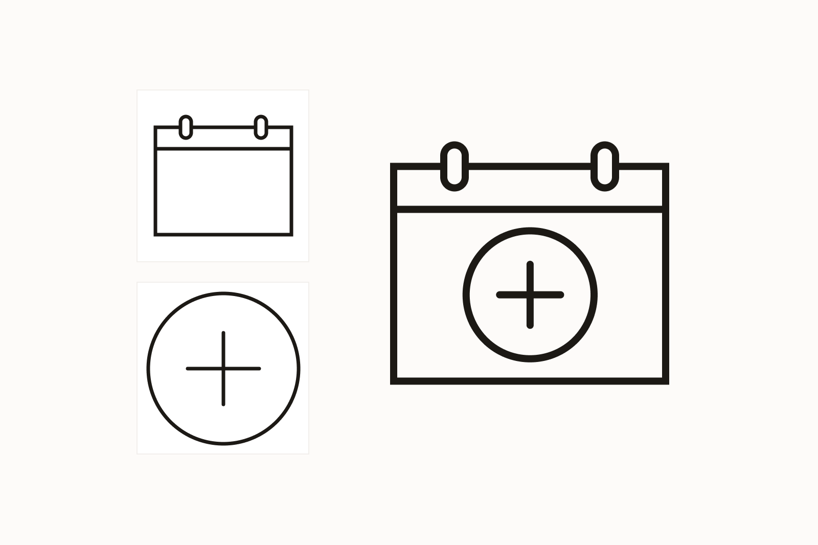 Icon with detail view of two separate icons.