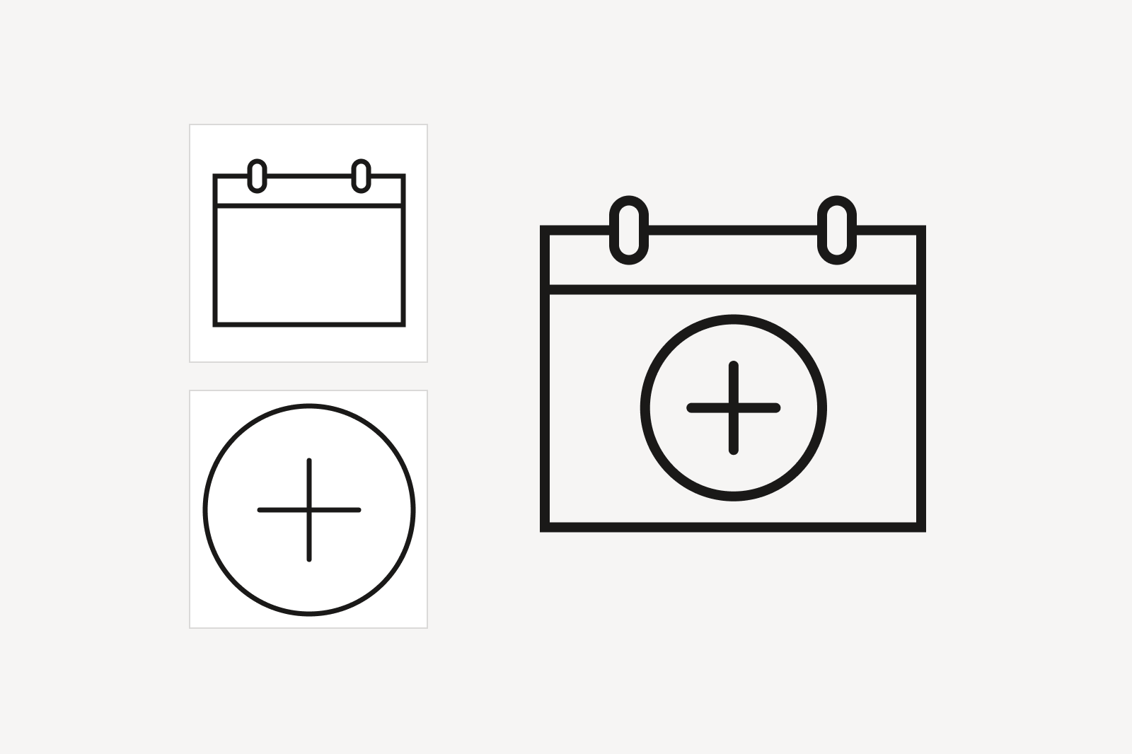 Icon with detail view of two separate icons.