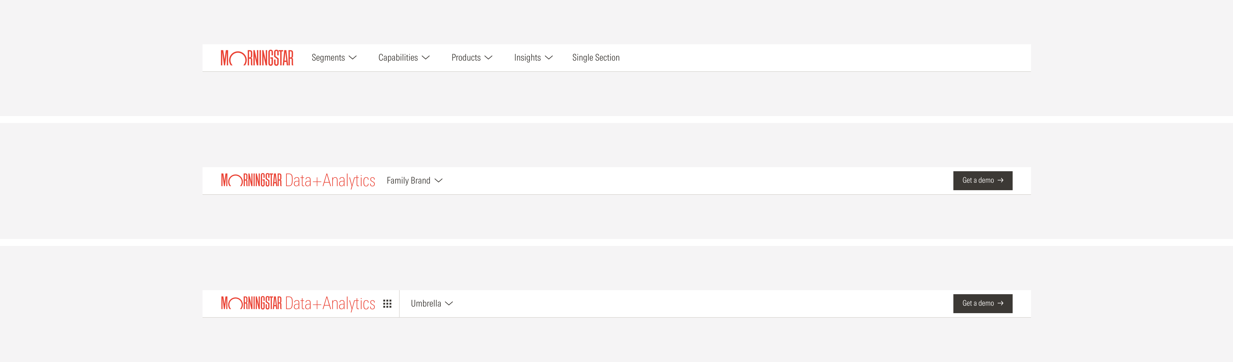 Variants of the nested navigation