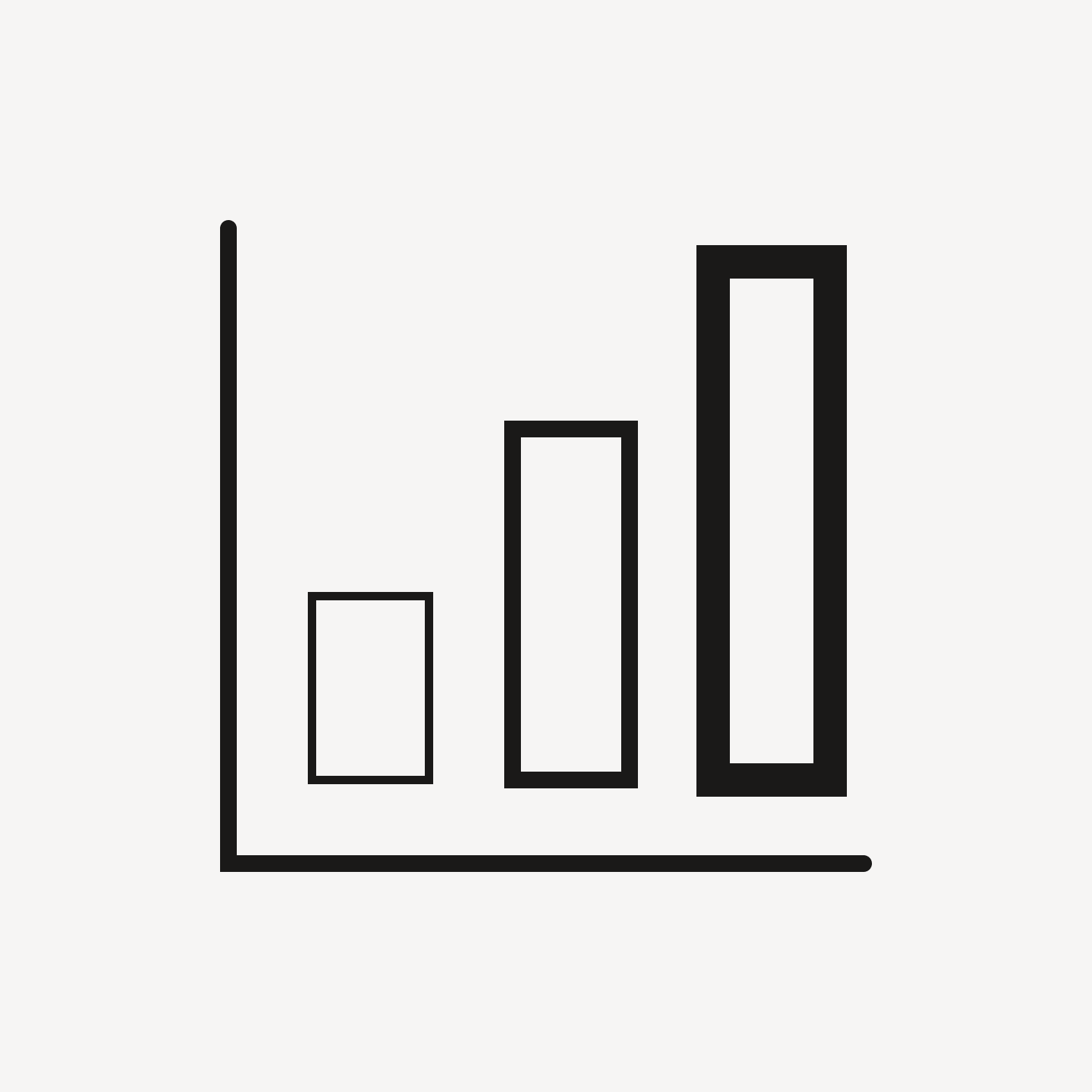 Icon with different stroke weights.