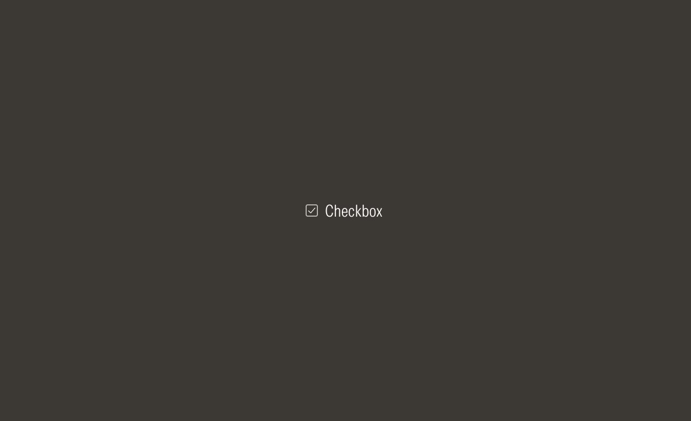 Checkbox on dark theme