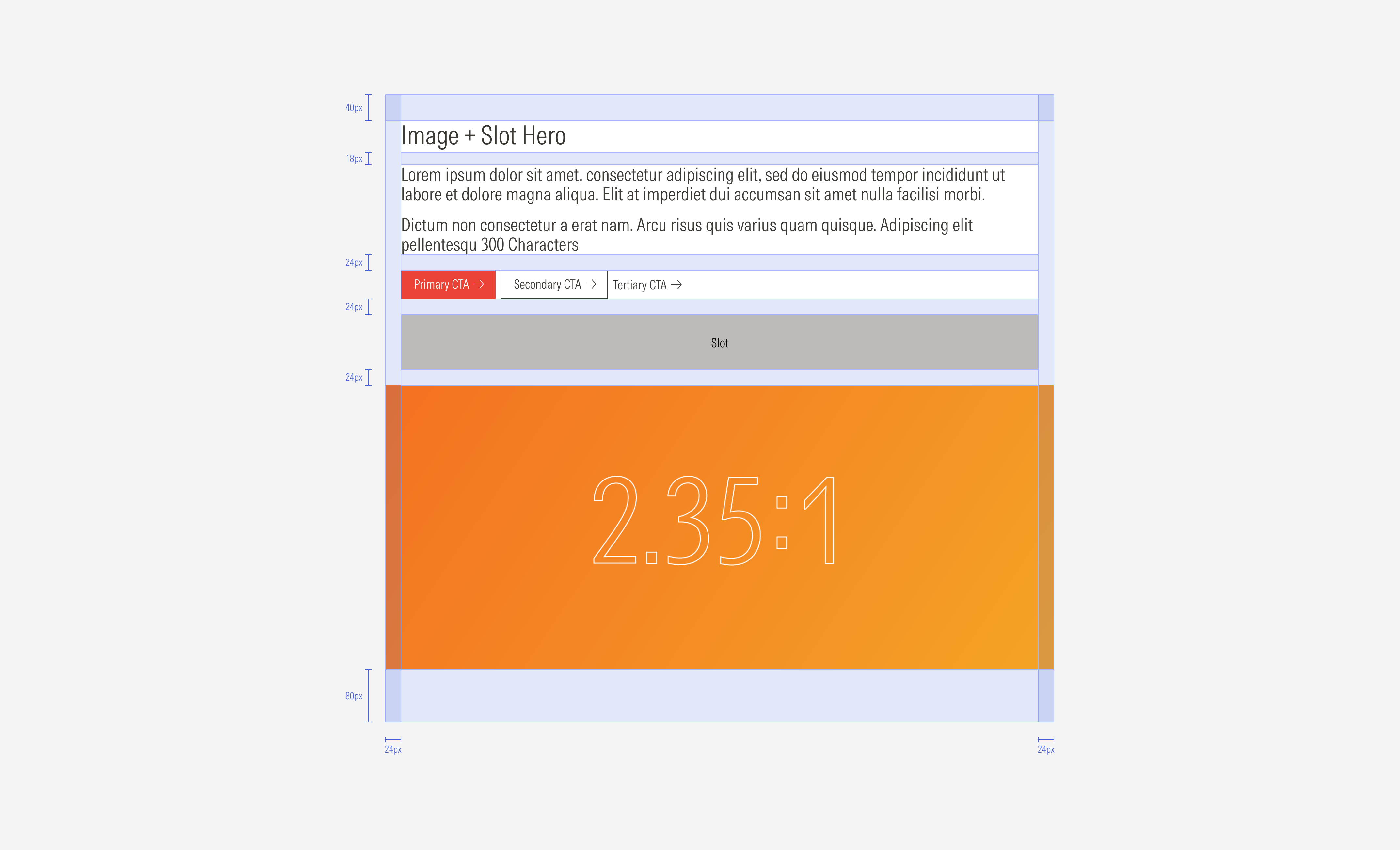 Spacing on Image and Slot Hero: LG