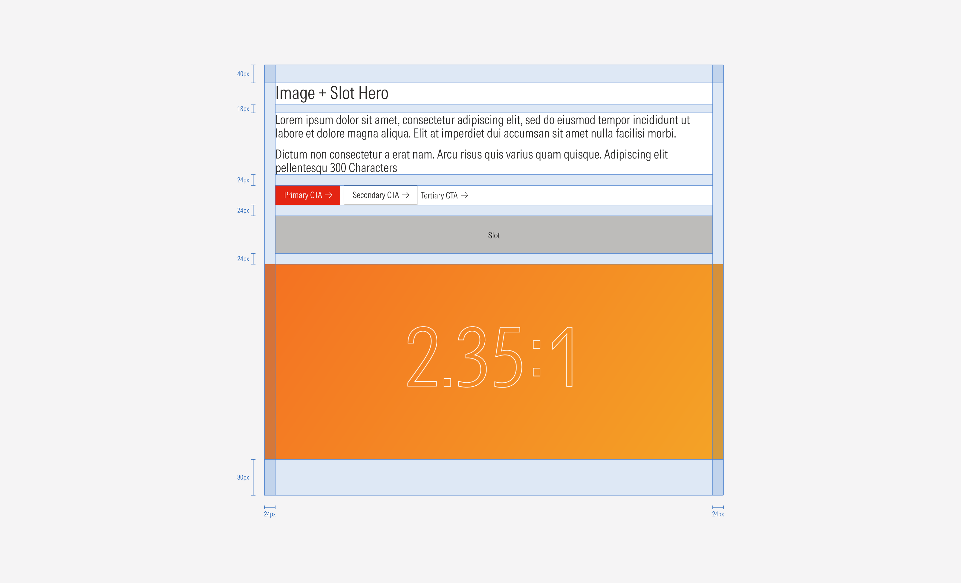 Spacing on Image and Slot Hero: MD