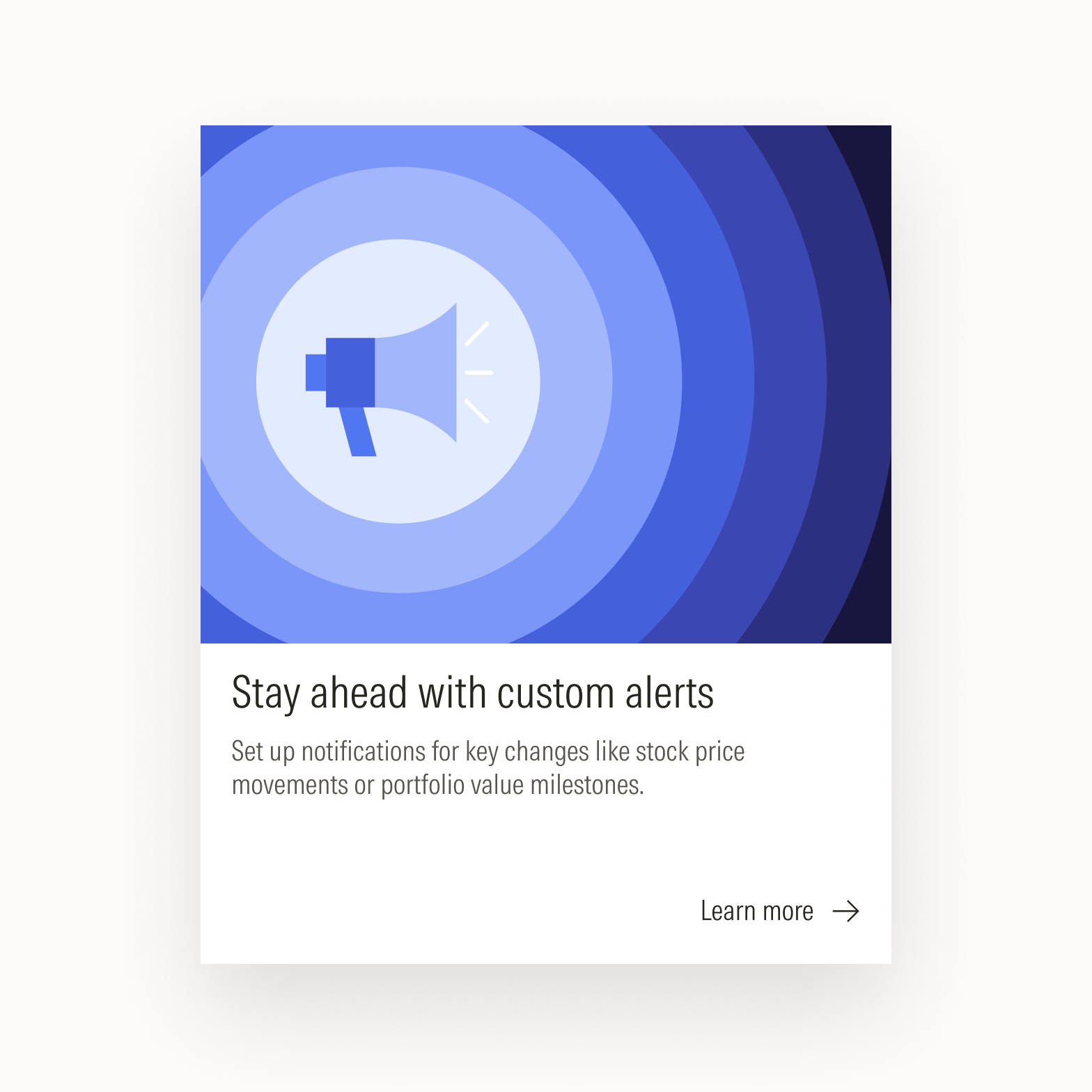 Icon illustration on card.