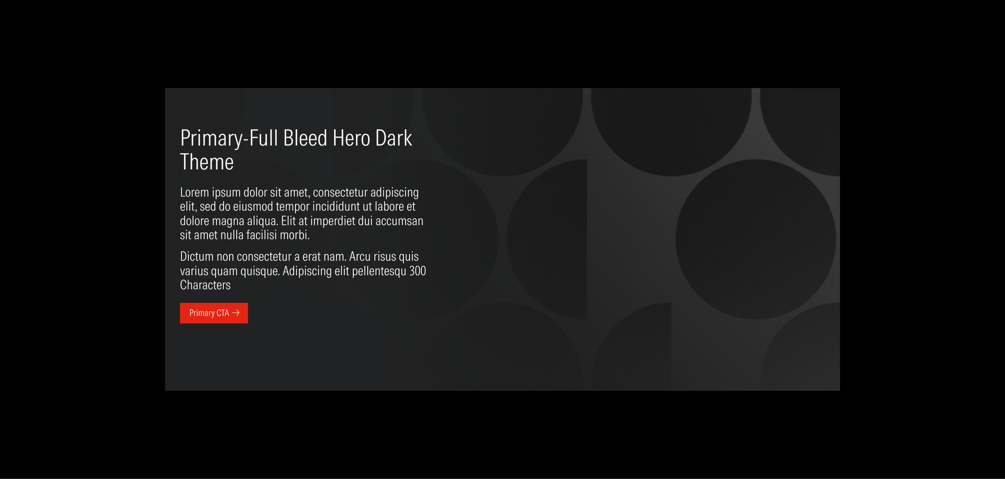 Primary-full bleed hero variation on the dark theme