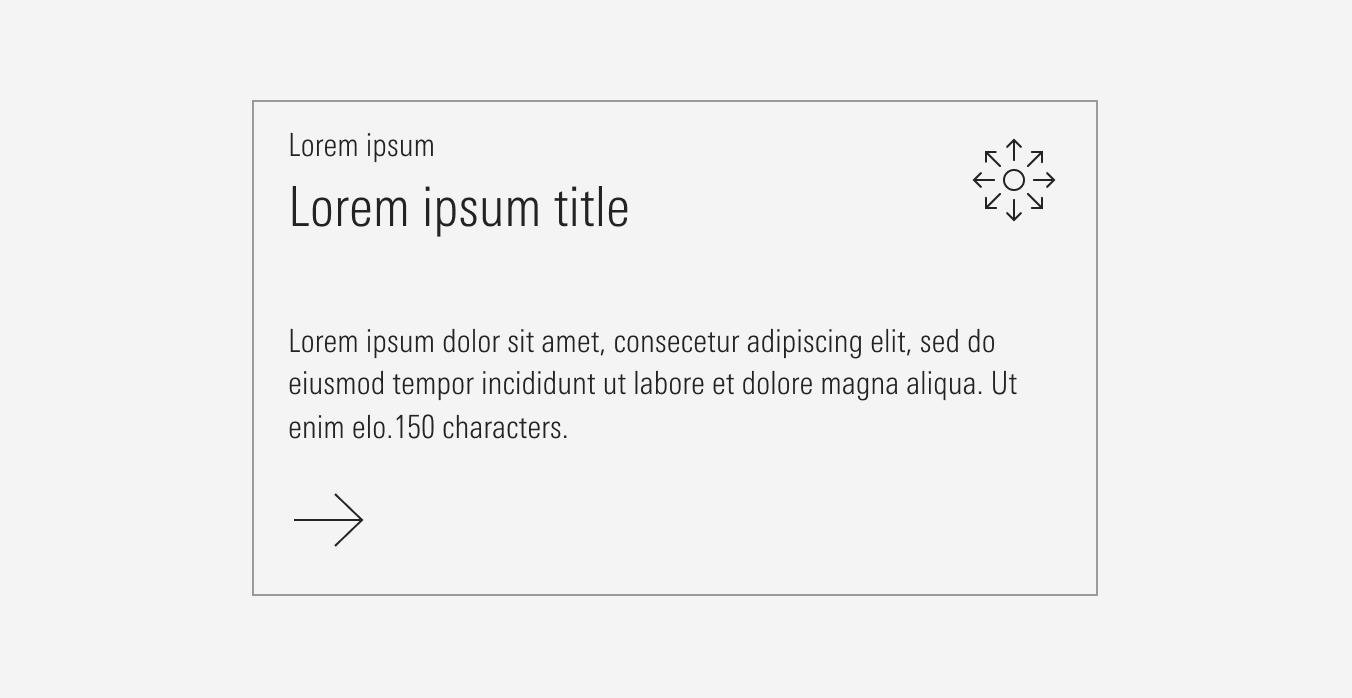 Example of an icon being used inside a general card.