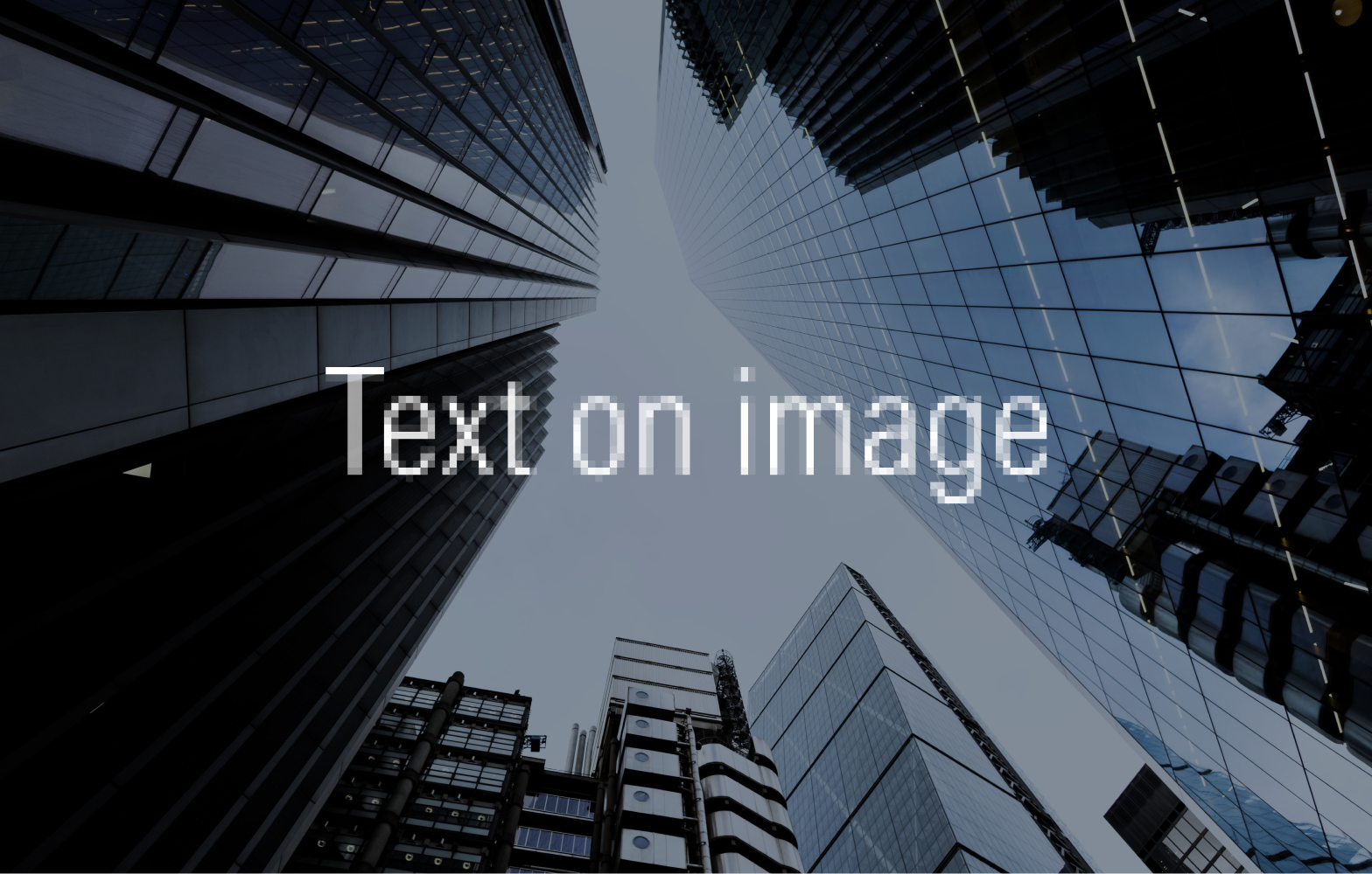 Incorrect use of type on imagery.