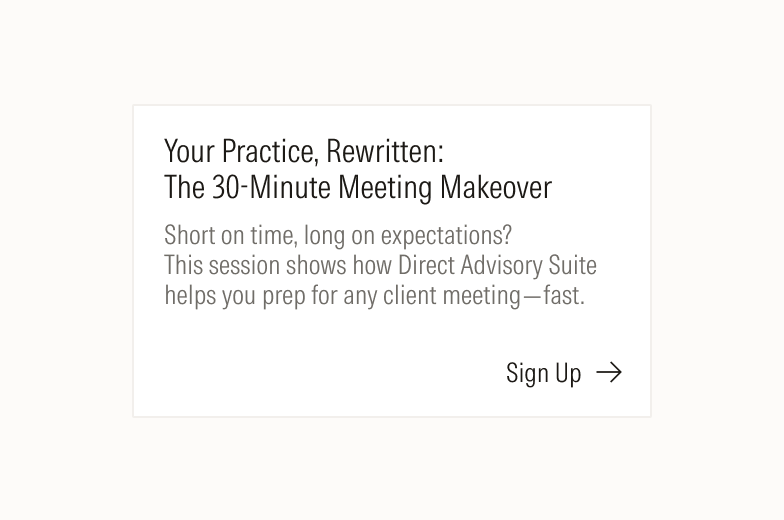 Example of an ad for a product webinar that sounds colloquial and emotive.