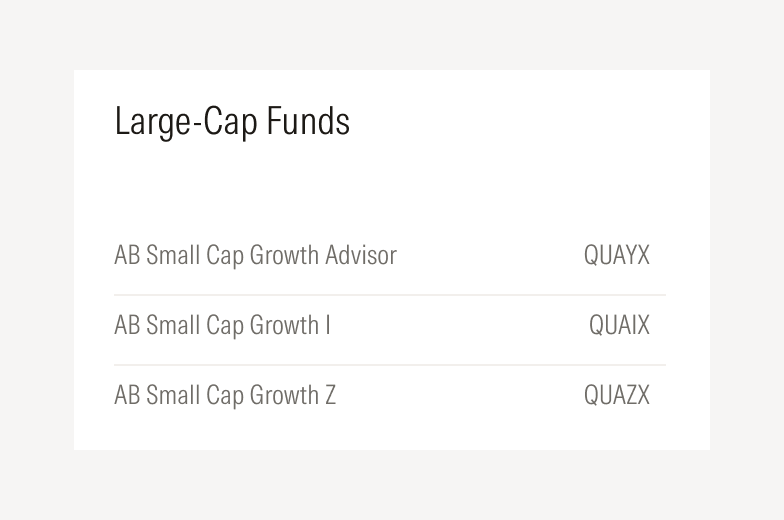 Stock table with details replaced with generic placeholder content