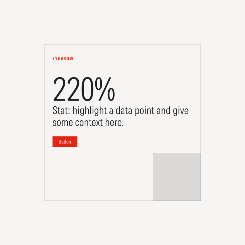 card with large stat example