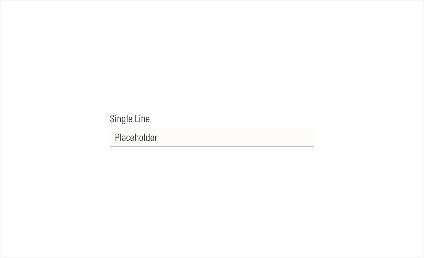 Single line text input without an icon