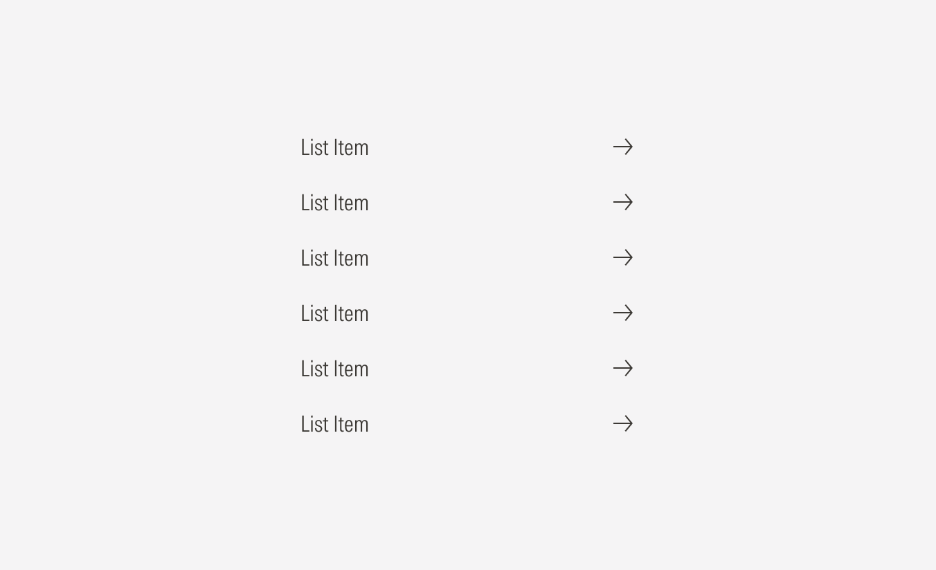 List group type: No overline and no underline