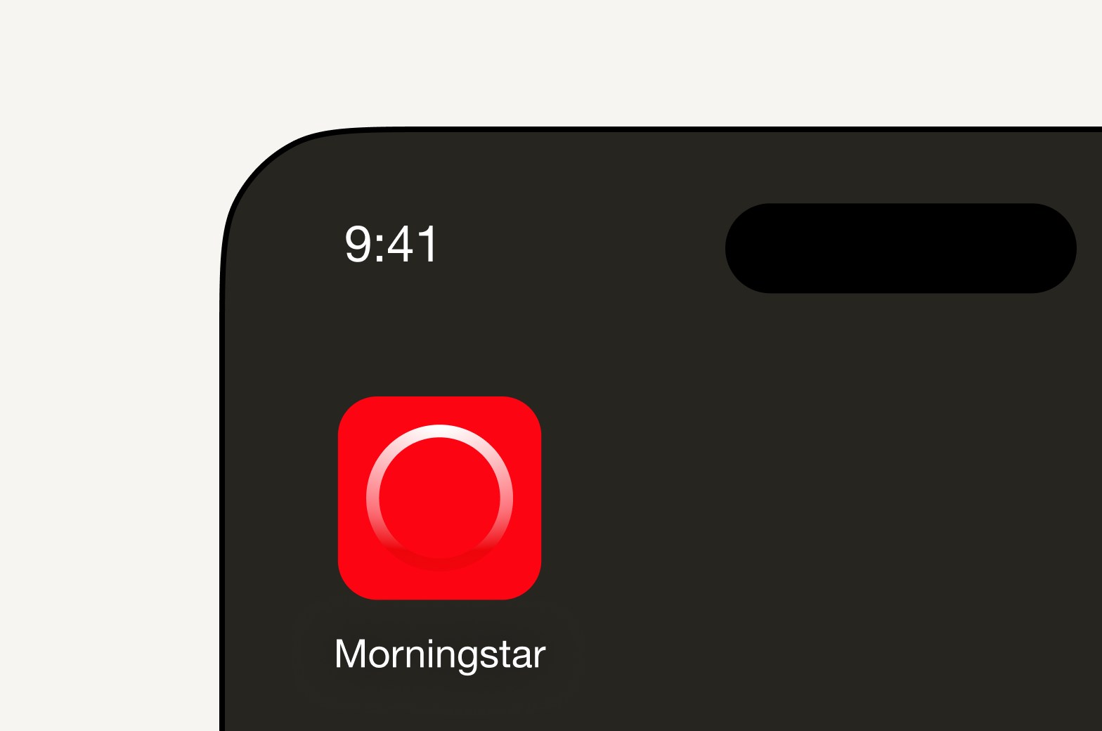 Phone screen with application icon.