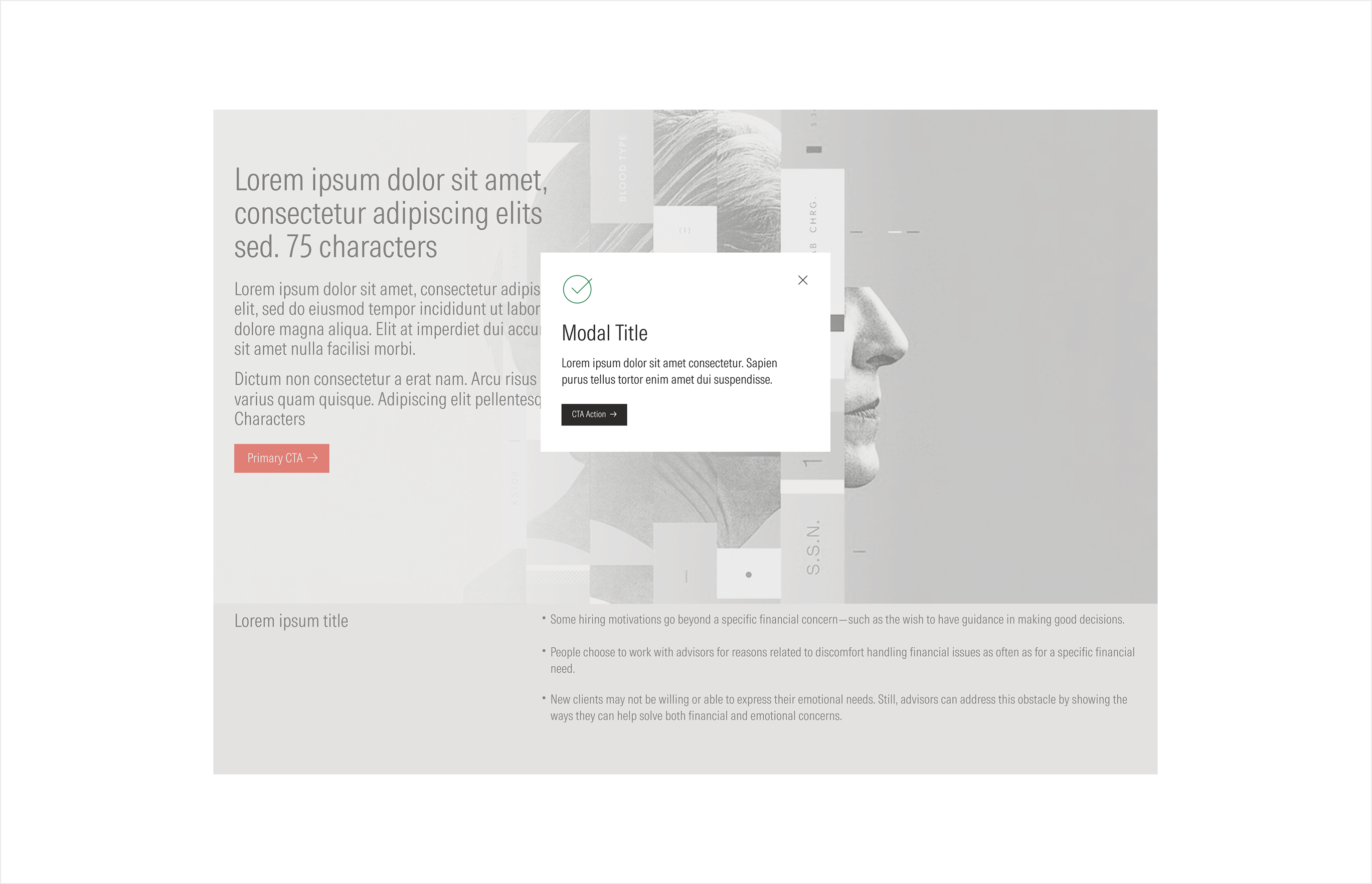 Light theme overlay behavior for modals