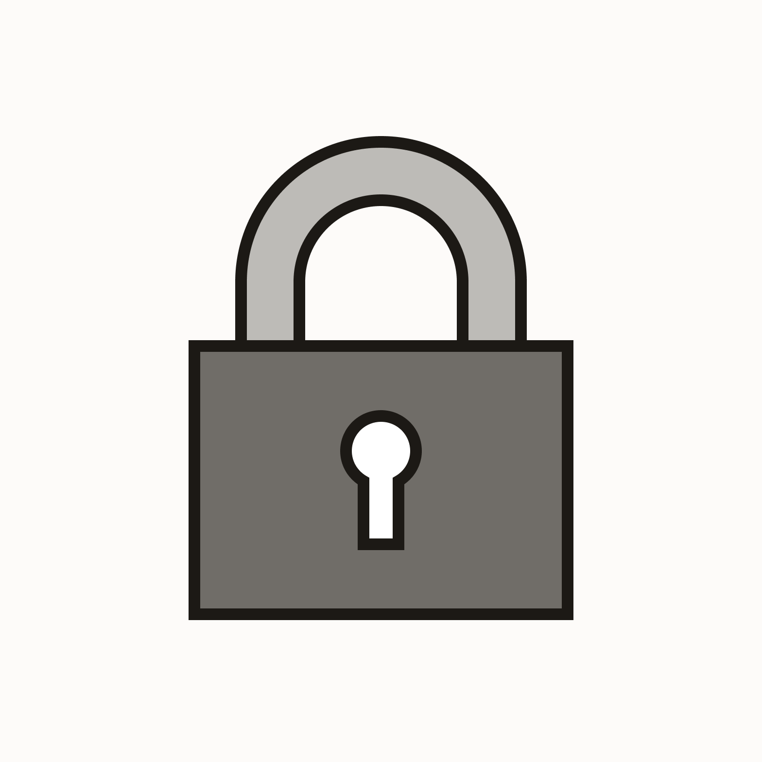 Icon with outline and fill.